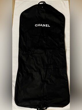 CHANEL Black Garment Cover with White Logo